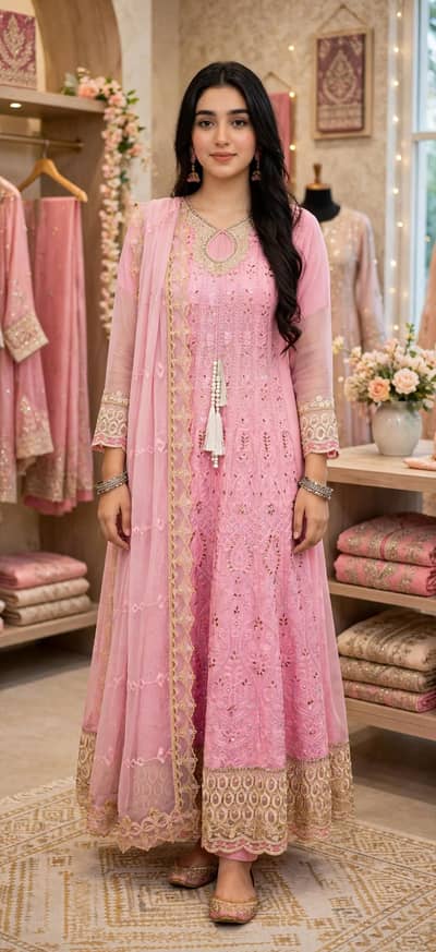 Pink frock for sale