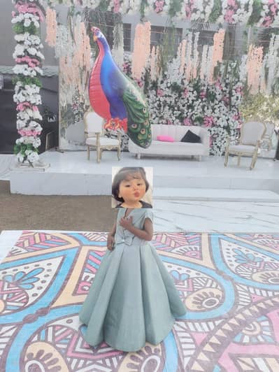 By girl party wear westren frock. size 2 to 3 years condition 10/10