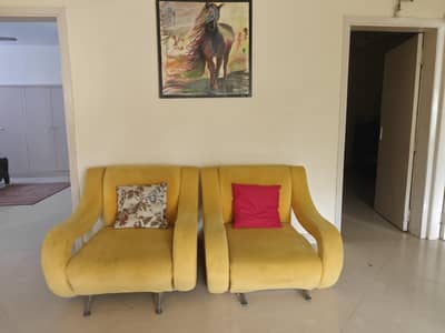 yellow sofas