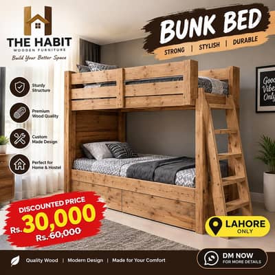 Bunk Bed with stair Wooden body