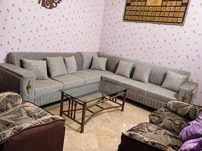 Brand New Condition L-Shape Sofa Set – Only 5 Months Used