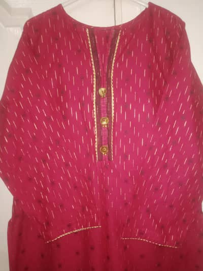 Pink lawn suit