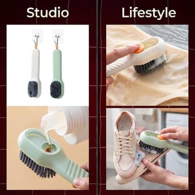 Liquid Dispensing Multifunctional Shoe & Clothes Cleaning Brush
