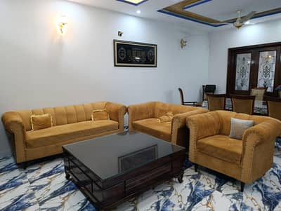 brownish golden sofa set