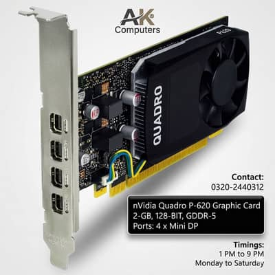 Graphic Card Nvidia Quadrp P620 P2000 P4000 RTX4000 RTX3070 AMD RX470/