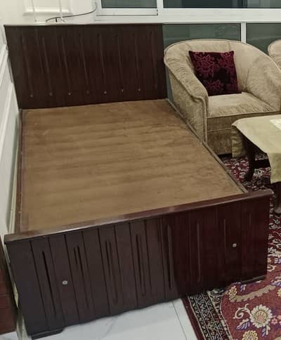 2x bed set of pure sheesham wood king size