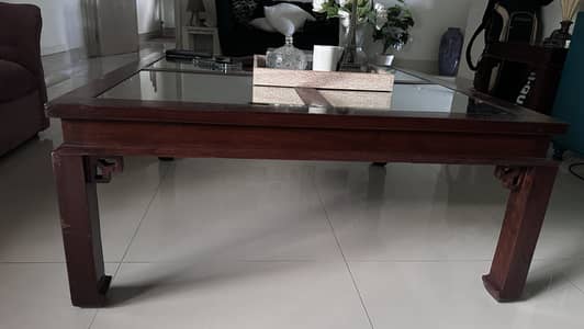 Pure sheesham wood center table with 2 coffee tables