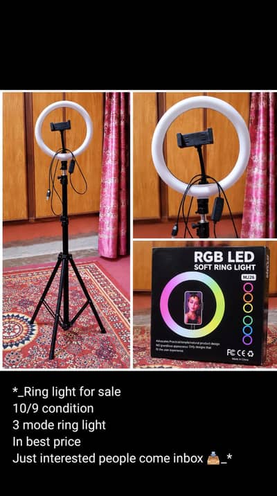 Ring light with stand