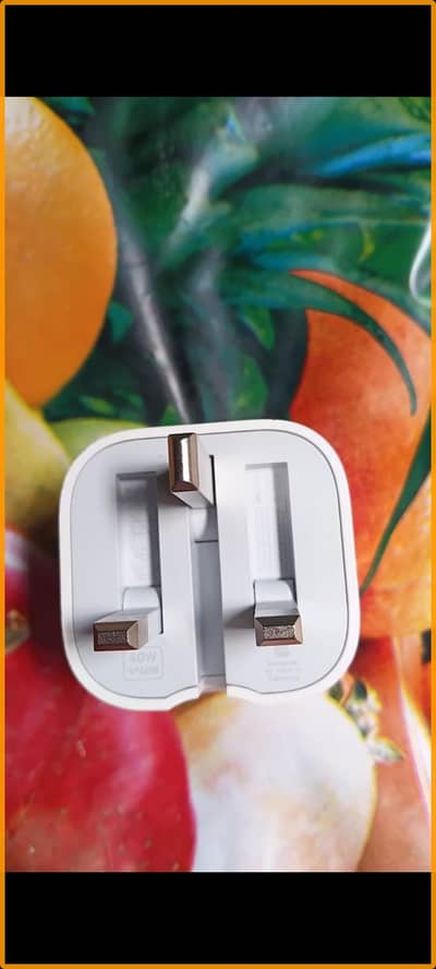 Original iPhone 40W USB-C Power Adapter UK 3-Pin Fast Charger