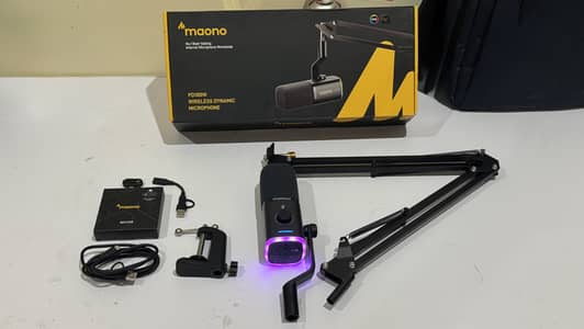 Podcast Mic | Maono PD100W Mic | Desk Arm | Genuine Mic