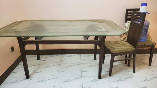 6 Seater Dining Table Urgent Sale Pure Wood