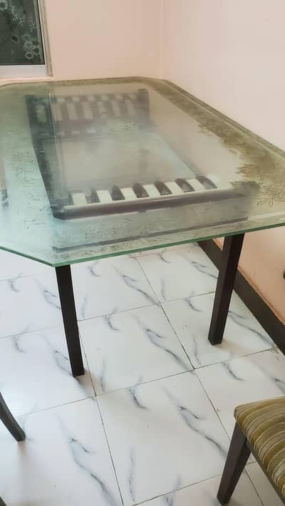 6 Seater Dining Table Urgent Sale Pure Wood