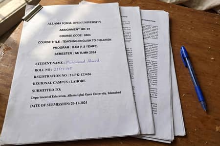 Student Assignment & Thesis Typing Service - Karachi - Fast & Sasta