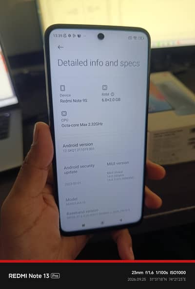 Xiaomi Redmi Note 9S || 6/128 || official PTA