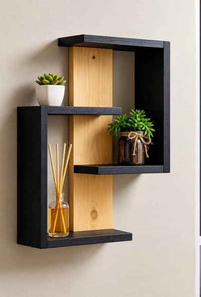Premium Wooden Wall Shelf | Modern Wall Decor | Stylish Display Rack
