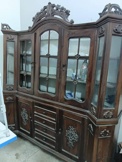 Brown sheesham wood showcase