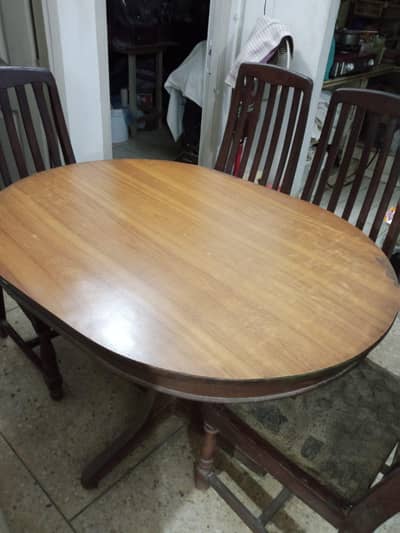 Sheesham Dining table with 4 sheesham chairs
