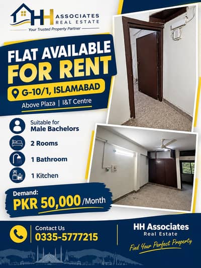 2 Rooms Flat For Bachelors at G-10