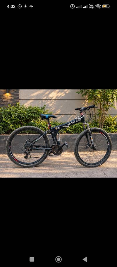 Folded Mountain bicycle