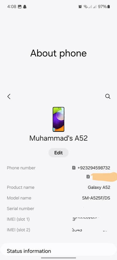 Samsung Mobile A52