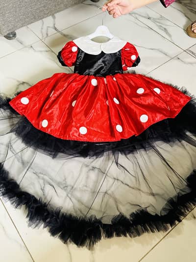 2nd birthday frock Minnie Mouse theme