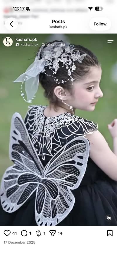 Butterfly black frock