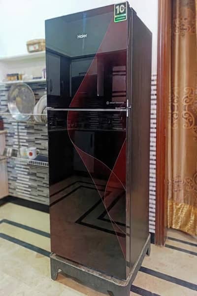 Haier Inverter Refrigerator 276L (Model HRF-276 Red Glass Door)