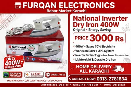 NATIONAL INVERTER DRY IRONS 400 Watt solar