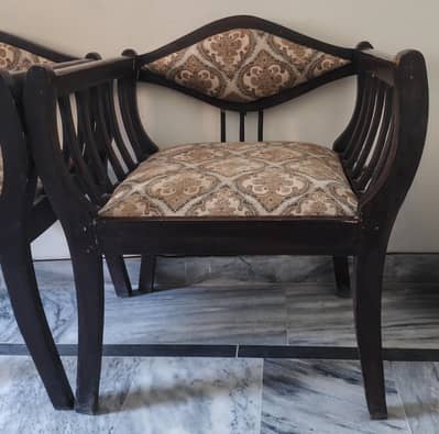 Antique-Style Wooden Armchairs