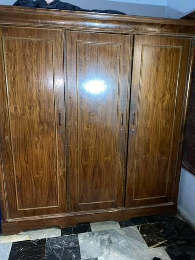 pure sheesham wardrobe and divider