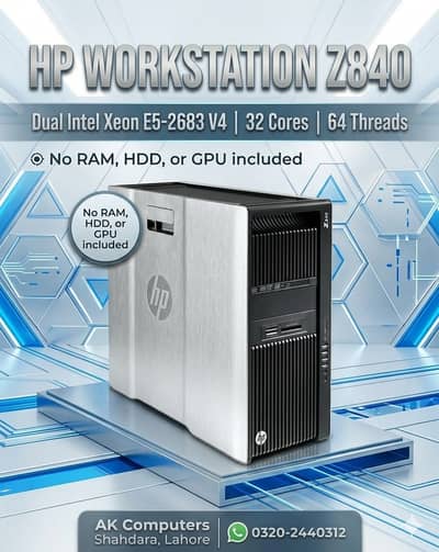 workstation Hp Z840 Z640 Z440 Z4 Z6 Z8 G4 DELL T7920 T7820 T5820 T5810