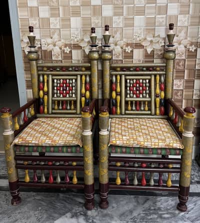 Traditional Punjabi Chinioti Peerha Chairs