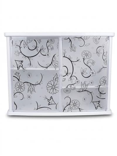 Beautiful Floral Bathroom Storage Cabinet / Wall Organizer