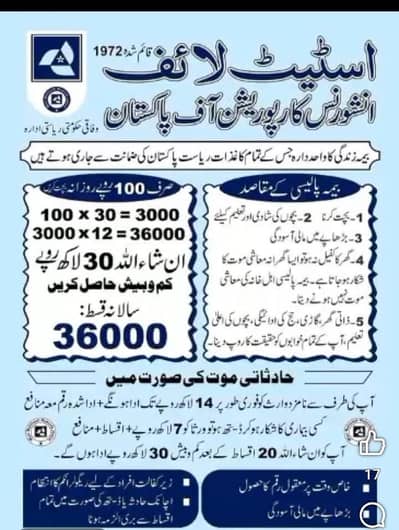 state life insurance carporation of Pakistan