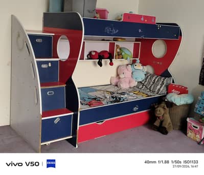 Kids Single Bed with Storage | Stairs & Drawers | Kids Furniture