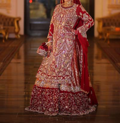 Bridal lehanga, badat outfit, farshi lehnga.