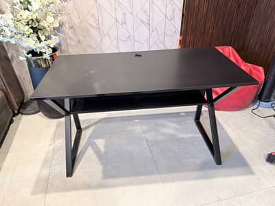 black office table