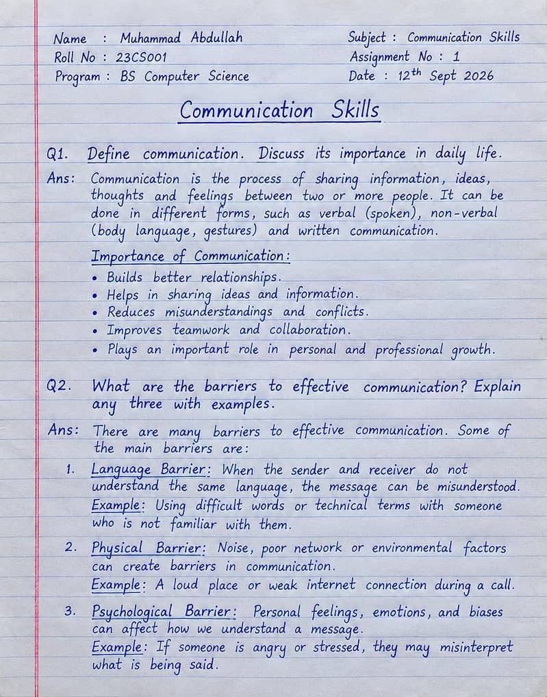 Handwriting Assignment Typing & Data Entry 0
