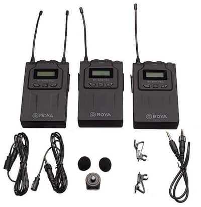 BOYA BY-WM8 Pro-K2 UHF Dual-Channel Wireless Lavalier System