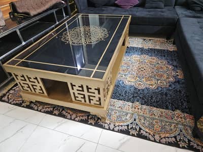 L shape sofa with large size table