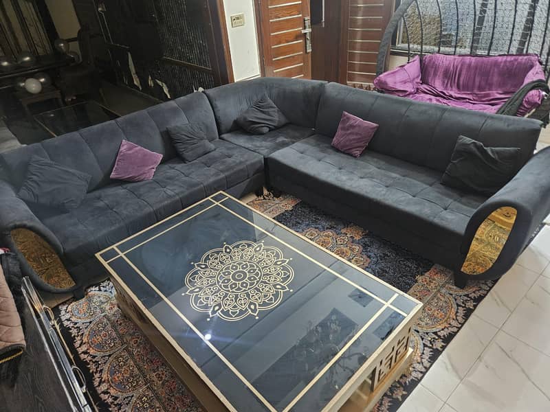 L shape sofa with large size table 6