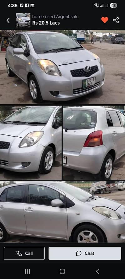 Toyota Vitz 2009 only sides shower