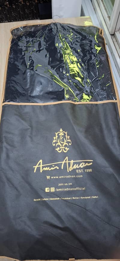 Amir Adnan Black Colour Sherwani for Sale