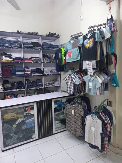 Garment shop furniture available for sale.