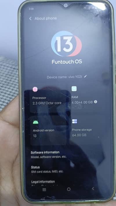 vivo y02t