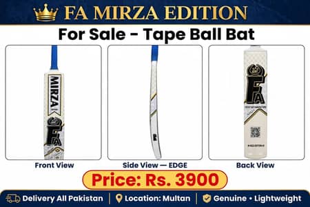 FA Mirza Edition Tape Ball Bat - Original Full Cane