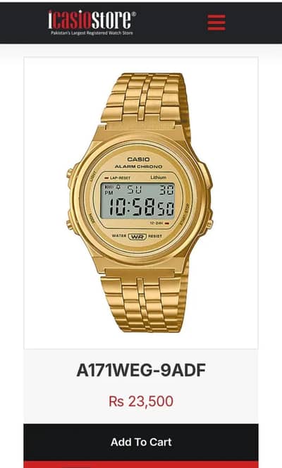 Casio A171WE Original