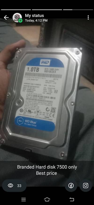 new hard drive 1tb
