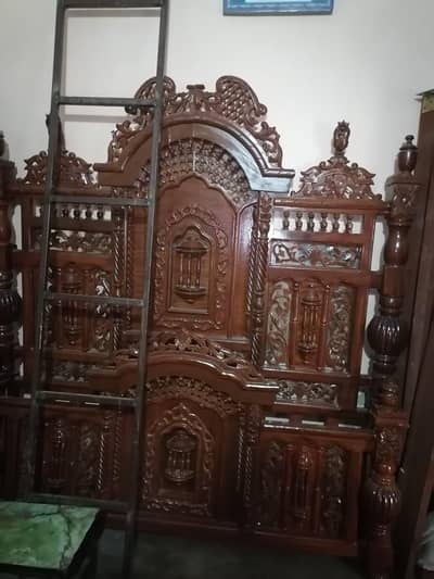 chinioti bed set side tables. . dressing and Almari