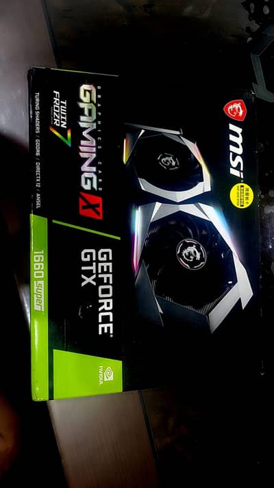 Nvidia GTX 1660 super MSI Gpu